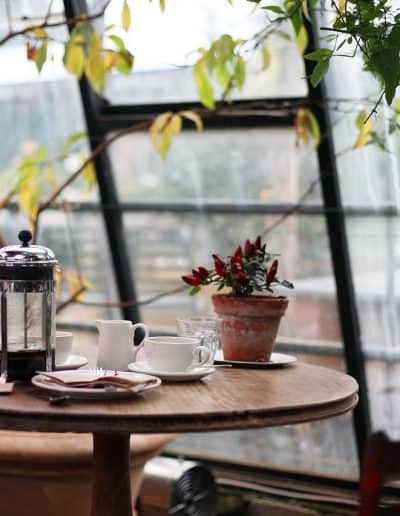 French Press in Cafe